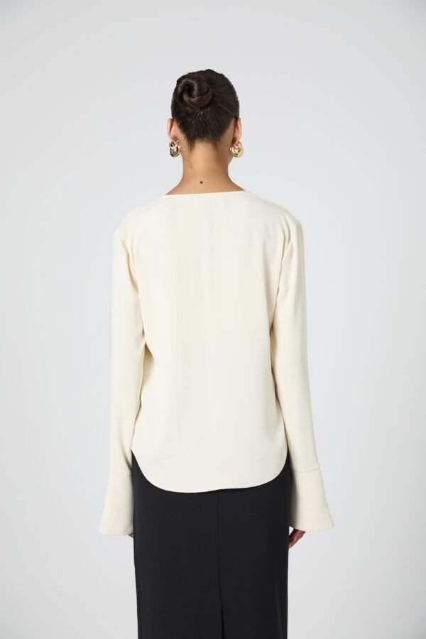 Carmen Crepe Bell Sleeve Blouse