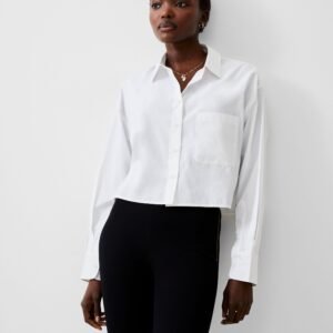 Cropped Poplin Shirt