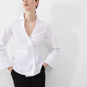 Isabelle Poplin Aysmmetric Shirt